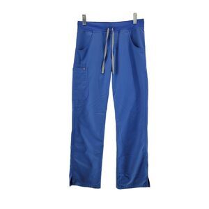 Figs Technical Collection Scrub Pants Women's Small Light Blue Straight Leg